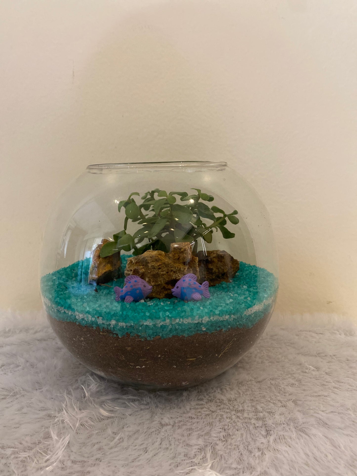 GL137 - Glass Bowl with Ocean Theme Planter