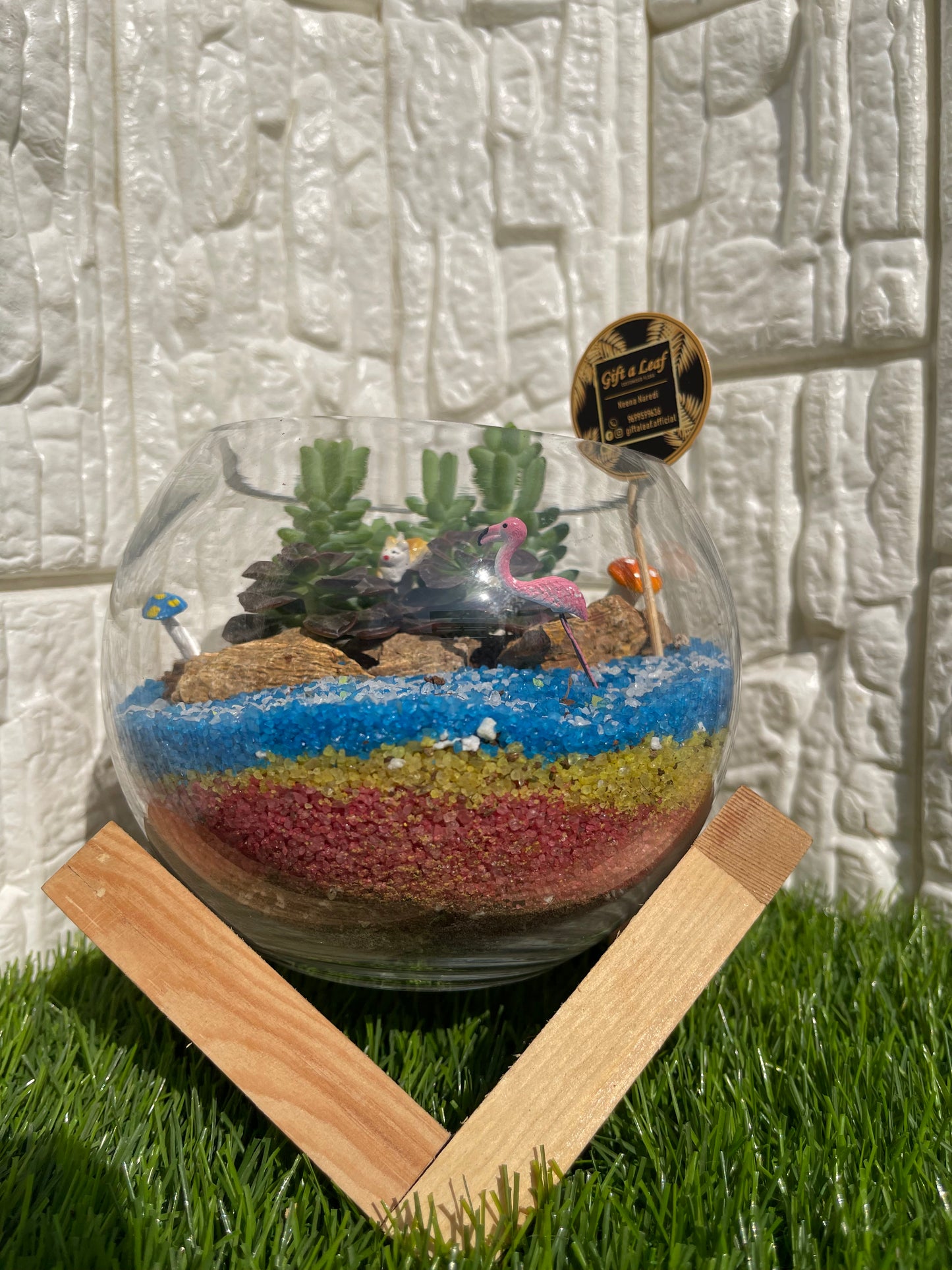 GL104- Aquatic Terrarium with wooden stand