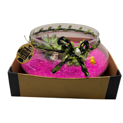 GL106 - Pink Pot Succulent Terrarium