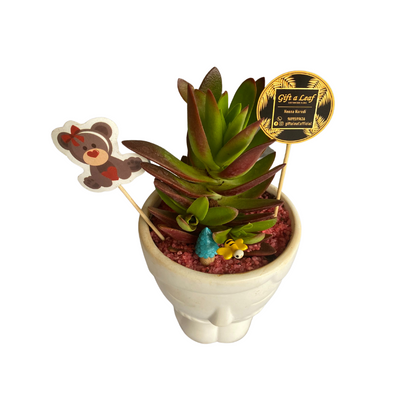 GL140 - Lady Shaped Pot with Succulent