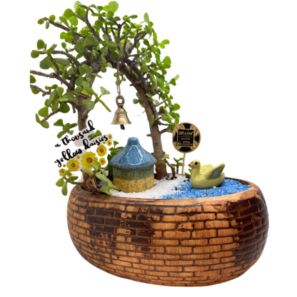 GL141 - Oval Shaped Temple Theme Planter